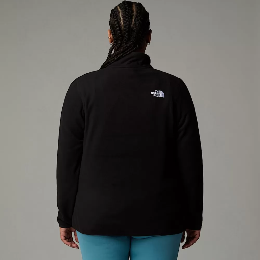 The North Face Fleecetrøjer Og Pullovers | Curve & Plus Size Toppe^100 Glacier Fleece Med Kvart Lynlås I Store Størrelser Til Damer TNF Black-NPF