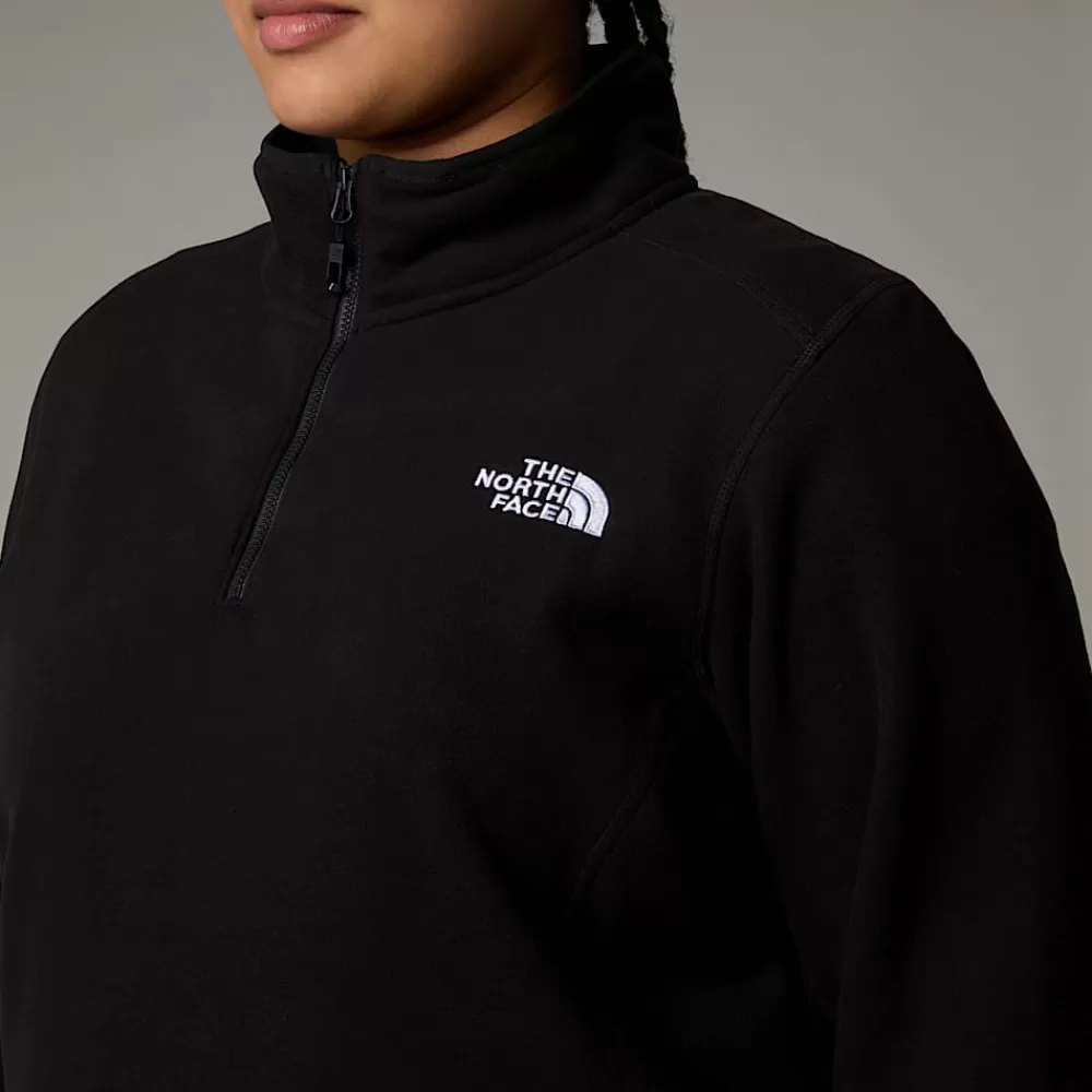 The North Face Fleecetrøjer Og Pullovers | Curve & Plus Size Toppe^100 Glacier Fleece Med Kvart Lynlås I Store Størrelser Til Damer TNF Black-NPF