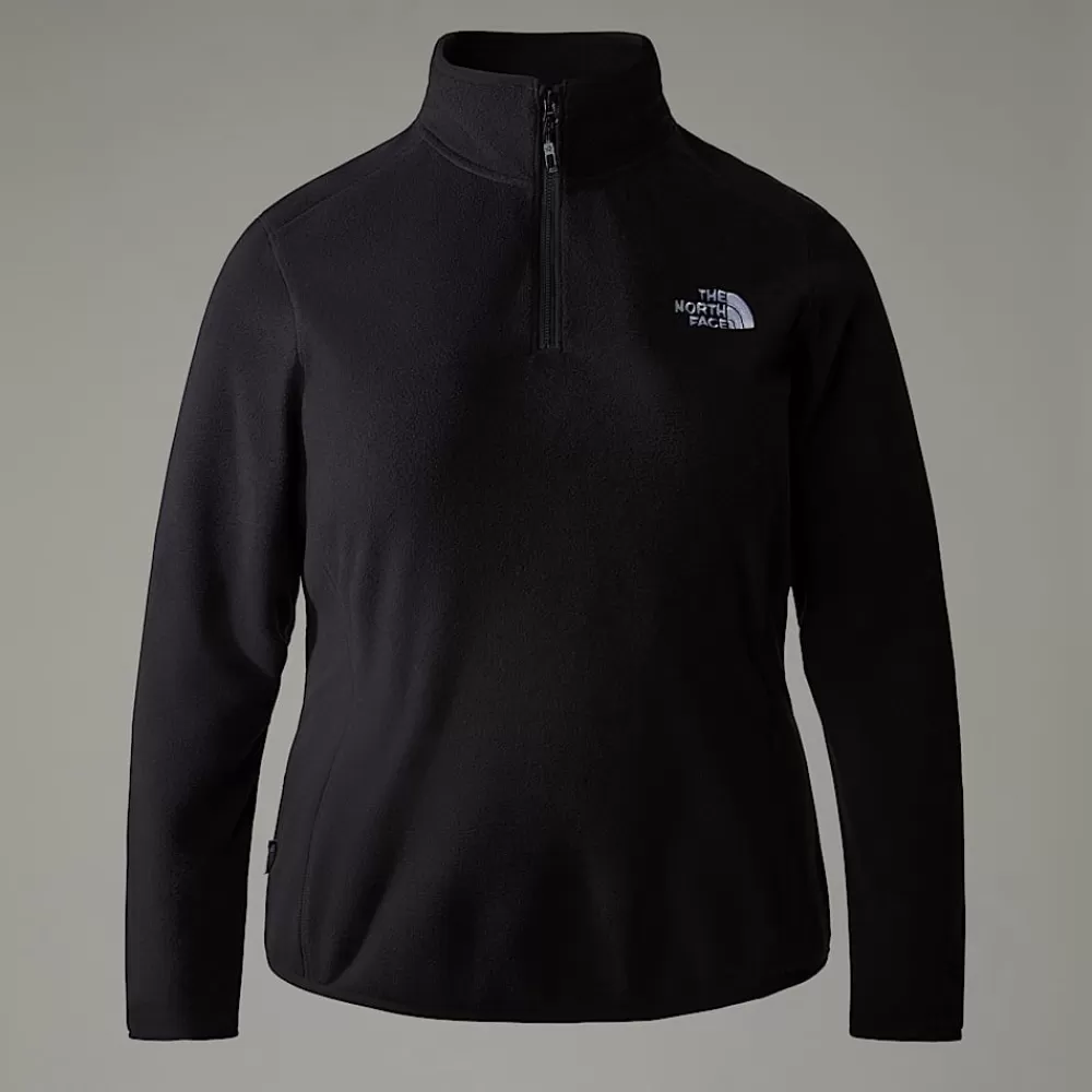 The North Face Fleecetrøjer Og Pullovers | Curve & Plus Size Toppe^100 Glacier Fleece Med Kvart Lynlås I Store Størrelser Til Damer TNF Black-NPF