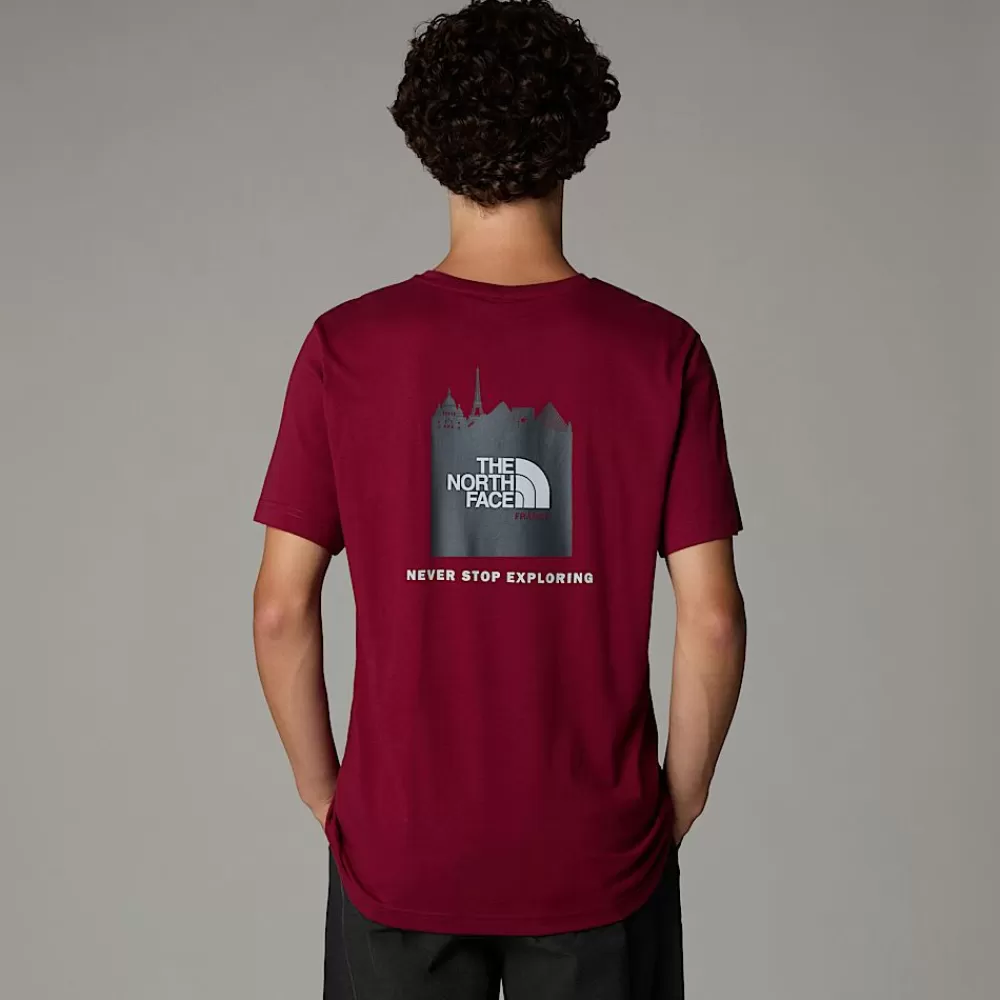 The North Face Shirts & Polos^France Redbox T-shirt Til Herrer Beetroot - Anthracite Grey - White Dune