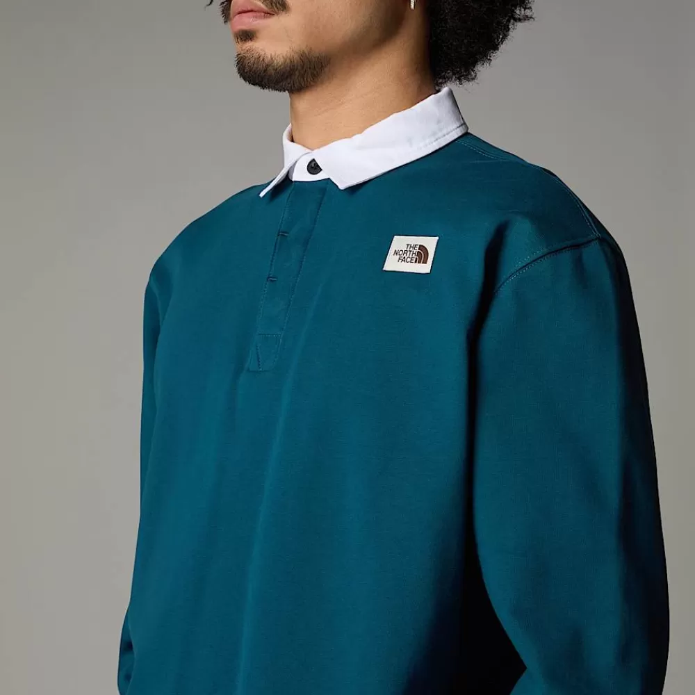 The North Face Hoodies & Sweatshirts^Heritage Rugby Sweatshirt Til Herrer Midnight Petrol