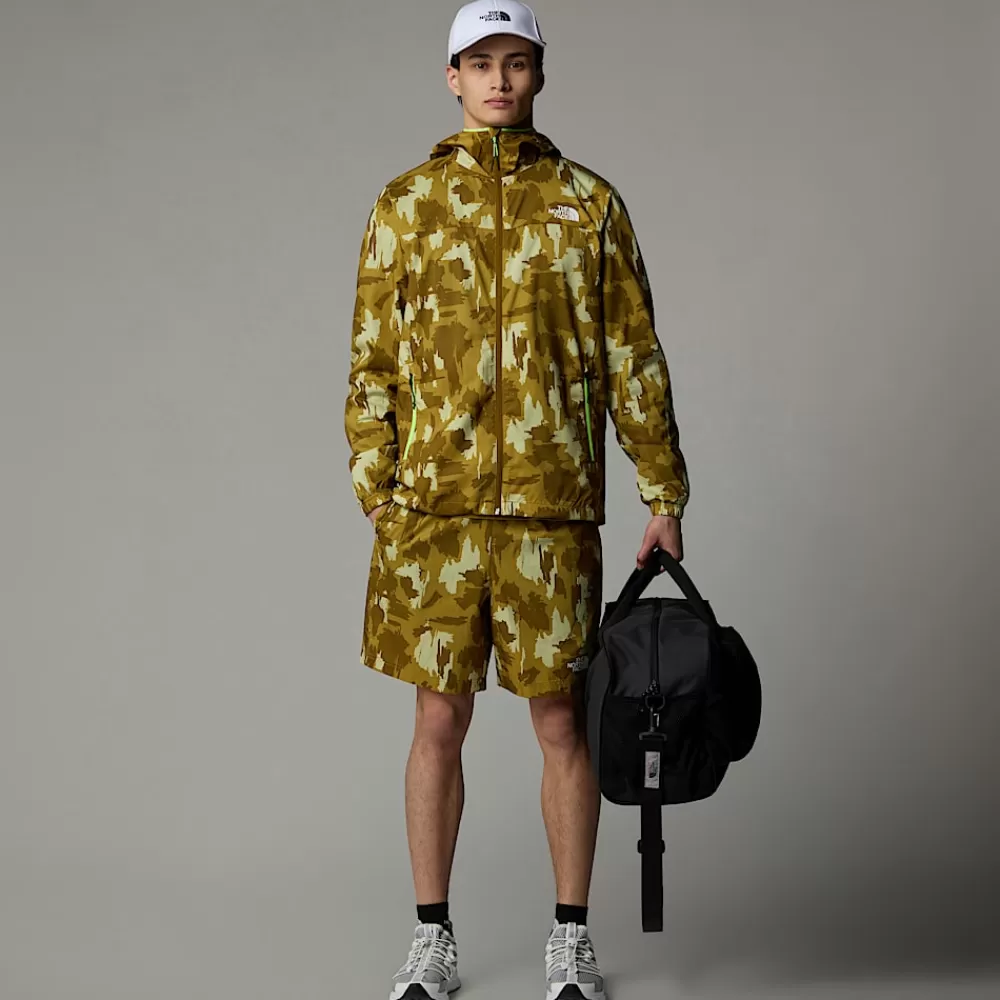 The North Face Shorts^Mountain Athletics 24/7 7" Shorts Med Tryk Til Herrer Amber Green Painted Mountains Print