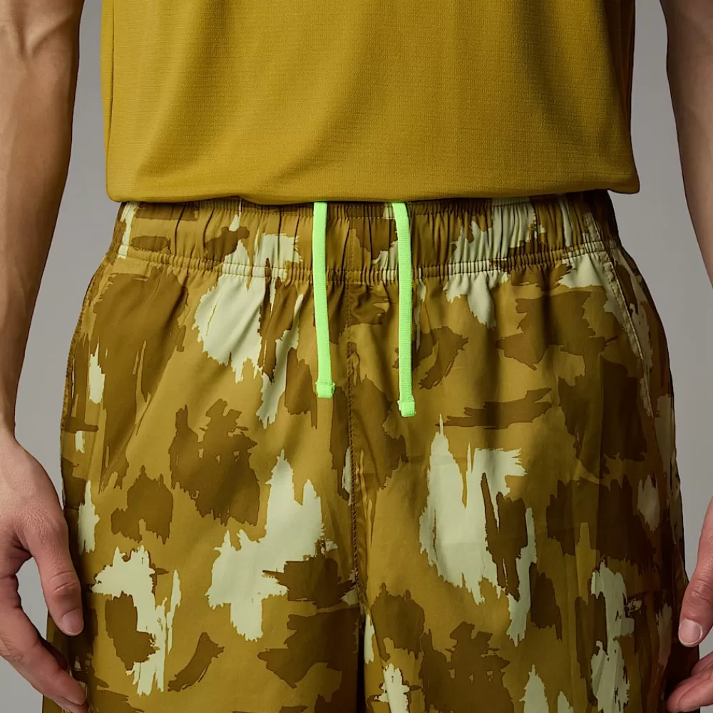 The North Face Shorts^Mountain Athletics 24/7 7" Shorts Med Tryk Til Herrer Amber Green Painted Mountains Print