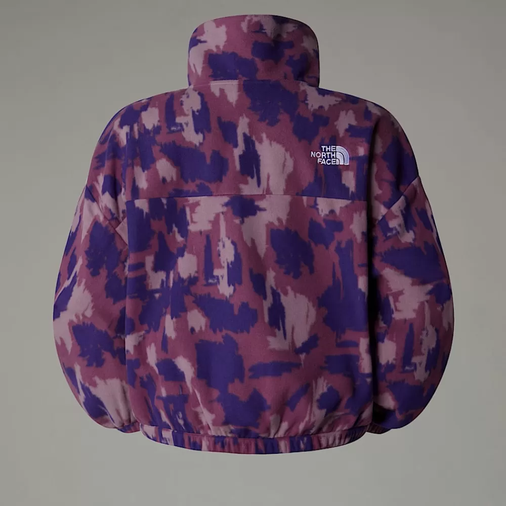 The North Face Fleecetrøjer Og Pullovers^Mountain Athletics Fleece Med Tryk Og Kvart Lynlås Til Damer Midnight Mauve Painted Mountains Print